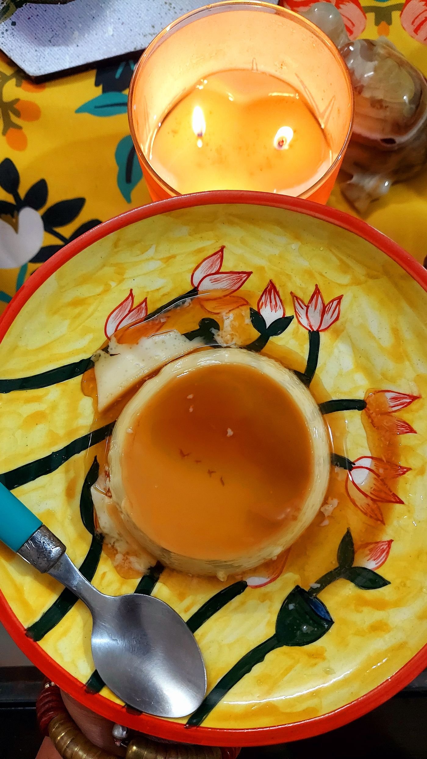 Pudim com cafezinho